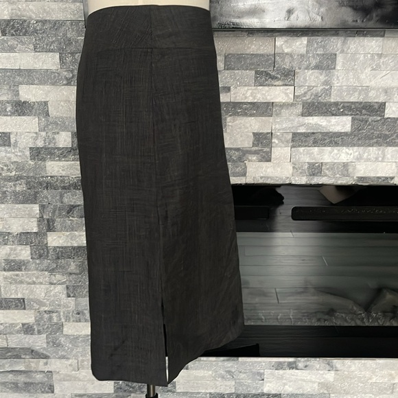 Banana Republic Gray Wool Little Bit Stretch  Skirt 2 ( Waist 26”) Made In Italy - Picture 5 of 8